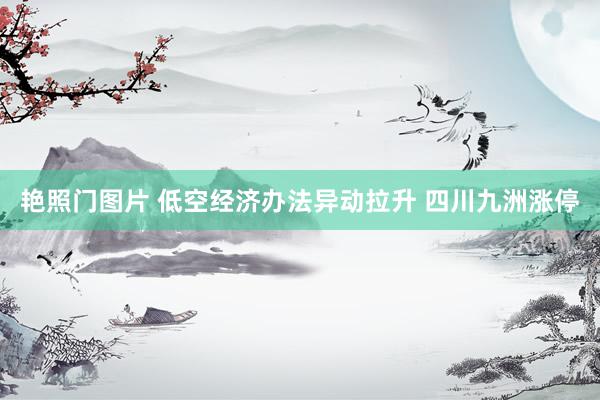 艳照门图片 低空经济办法异动拉升 四川九洲涨停