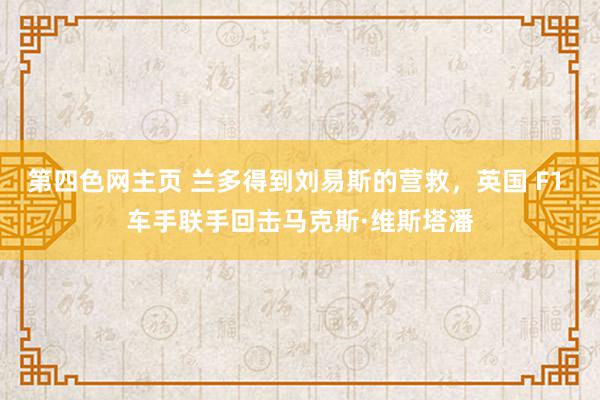 第四色网主页 兰多得到刘易斯的营救，英国 F1 车手联手回击马克斯·维斯塔潘