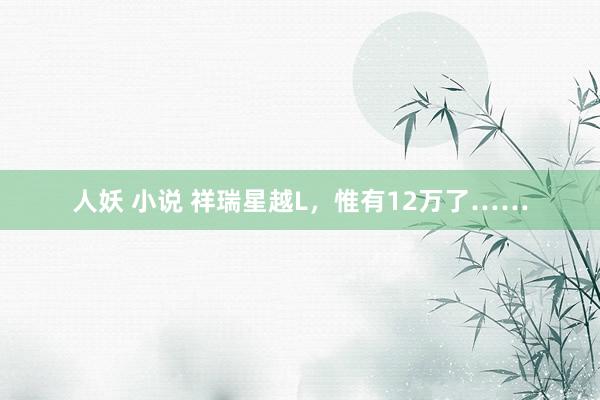 人妖 小说 祥瑞星越L，惟有12万了……