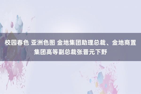校园春色 亚洲色图 金地集团助理总裁、金地商置集团高等副总裁张晋元下野